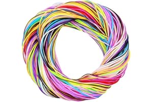 KANOSON Scoubidou Strings Bundle, 200pcs Plastic Scubidu Scooby Strings Scoubidou Bands, Coloured Scoobies Strings for Keychains/Bracelet/Jewellery DIY Handmade Craft