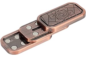 FOUF Fidget Toys, Adultes Metal Fidget Slider Fidget Clicker Office EDC Inoxydable Push Fidget Toys, Anti Stress TDAH Focus Anxiété Soulagement du Stress Ennui Killing Time Jouets Cadeau pour L'anxiété et