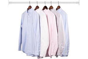 FLY HAWK Tringle Vêtements Extensible, 43-139cm Tringle à Vêtements avec Base Ronde Réglable en Acier Inoxydable, Rail pour Suspendre des Cintres et Habillement Dans Penderie, pour Chambre à Couch/Blanc Mat