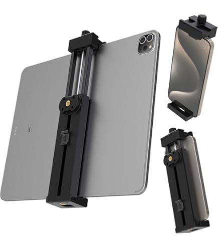 KIWIFOTOS Universal Tablet Phone Clamp Holder With Detachable