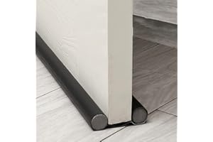 DURDIIY Uszczelka do drzwi i drzwi, 96 cm, dwustronny pasek uszczelniający do drzwi, 10 cm W, izolacja akustyczna drzwi, uszczelka do drzwi, taśma uszczelniająca z bawełny piankowej (czarna)