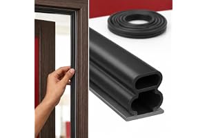 HASTHIP® Rubber Weather Stripping Door Seal Strip Insulation | Self Adhesive, Soundproof Wind Dust Cold Insulation Strip Fits 7.5 to 9.5mm Gaps for Home