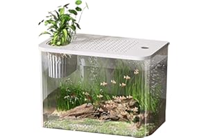 Honhoha Acquario per pesci, acquario Betta | Ciotole per pesci d'acquario per tartarughe trasparenti,Piccoli acquari, contenitori decorativi per pesci per gli amanti dei pesci e del giardinaggio