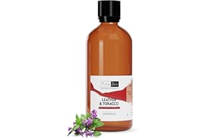 freshskin beauty ltd | Leather & Tobacco Fragrance Oil 100ml - Candles, Bath Bombs, Soap Making, Reed Diffusers & Wax Melts - Cosmetic Grade - Vegan Friendly