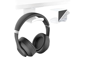 HomeMount Gancho para Auriculares Escritorio, Soporte Adhesivo para Auriculares para Juegos, Soporte Cascos Gaming