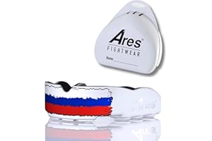 ‎ARES FIGHTWEAR Ares Fightwear® Slim Fit Mundschutz Boxen inkl. Aufbewahrungsbox für Kampfsport, MMA & Athleten I Maximaler Zahnschutz dank Optimaler Passform I Profi Mouthguard für Herren & Damen