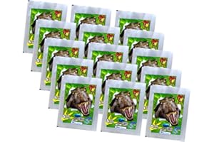 STRONCARD Dinosaurier Sticker Kollektion 2022 - Blue Ocean Sammelsticker Bundle - 15 Tüten + 10 Originale Hüllen