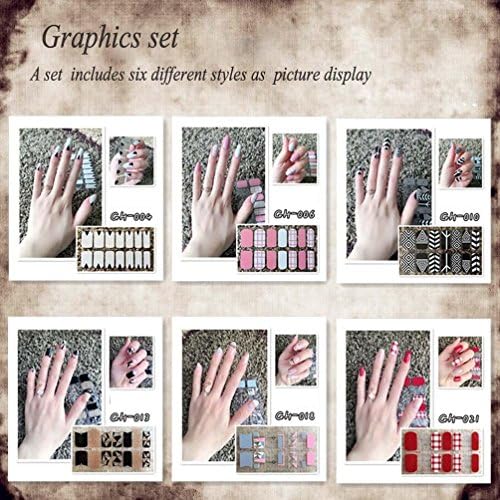 QCBC Nail Wraps Gold Black Silver Animal Print Fingers Toes Vinyl Foils Geometry Trendy Style Creative Gift Ideas for Festival , #41