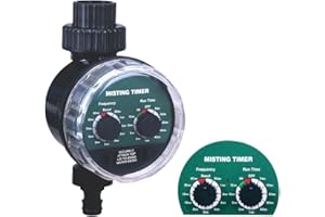 ‎AQUALIN Bewässerungscomputer Bewässerungsuhr für Automatische Bewässerung Garten Wasser Zeitschaltuhr Computer mit Kugelhahn