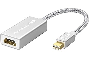 IVANKY 4K Mini DP a HDMI Adattatore - Adattatore Mini DisplayPort adattatore HDMI compatibile con Surface Pro 1-4, Surface 3, ThinkPad ecc - Argento