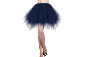 DRESSTELLS Jupon Jupe Ballet Tutu Court en Tulle Couleurs variées
