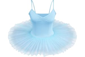 ABEHIK Robe de Ballet Tutu Danse Classique Femme sans Manche de Couleur Unie Robe de Ballet Costume Lac des Cygnes Robe Tutu de Danse Costume de Ballet Robe Poncho Robe Performance
