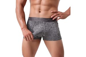 SDGR Long Penis Pouch Boxers Shorts for Men Uk, Men Boxers Underwear Sexy Boxershorts Breathable Underpants Male Elephant Bulge Panties for Everyday Wear