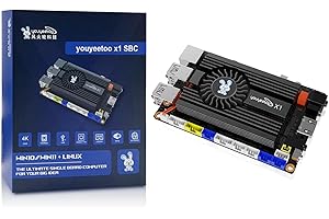 ‎YOUYEETOO youyeetoo X1 – N5105 x86 Windows Einplatinencomputer – Dualer 4K-Medienserver – Duale M.2-Steckplätze, unterstützt 2280 NVMe mSATA SSD/WiFi 6 Modul – PCIE 3.0 - NFC 8 GB RAM + 256 GB eMMC