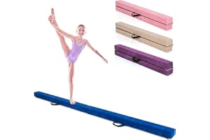 ‎DREAMADE DREAMADE Schwebebalken Kinder, Schwebebalken klappbar, Balance Balken Turnen, Gymnastikbalken Übungsbalken, Schwebebalken für Turnen Kinder, Holz, 210 x 10 x 6.5cm