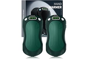 ZABATOCO Calentador de Manos Recargable, 7000mAh Calentador de Manos Portátil Reutilizable, 2-en-1 Calienta Manos USB, Pack de 2 Calentador de Manos para Camping/Caza/Senderismo Regalos