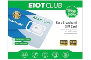 EIOTCLUB SIM Dati Prepagata 15GB 30 Giorni, Router Sim Solo Dati, Senza Contratto, 5G/4G LTE, Compatibile con Router, Hotspot, Tablet, PC, Copertura in 33 Paesi Europei