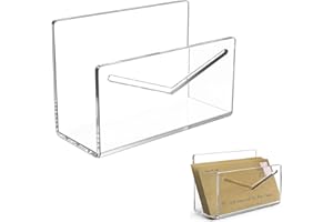 DOUKESH Porte-courrier en Acrylique Transparent - Trieur de Courrier Portatif pour Comptoir, Bureau, École, Maison