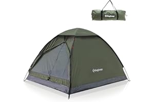 KingCamp MONDOME II Tente de Camping pour 2 Personnes, Tente dôme Ultra légère, étanche, compacte et adaptée au Sac à Dos, Tente idéale pour Le Camping, Le Trekking et l'extérieur, Bleu