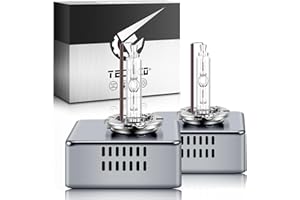 TECTICO Ampoule Xénon D5S 12V 25W HID Lampe Phare 4300K Blanc Chaud, Remplacement pour Voiture, 2 Pièces