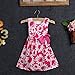 Hotportgift Baby Kids Girls Princess Party Rose Floral Bowknot Dress Age 2-7Y