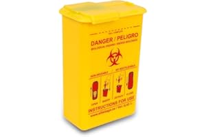 ELITE BAGS Contenitore tascabile per aghi : Con coperchio scorrevole : Giallo : Conbio's XL : Borse Elite