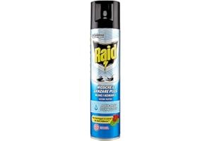 Raid Mosche e Zanzare Plus Spray Insetticida, Antizanzare e Antimosche, Aqua Base Technology, 1 Confezione da 400ml