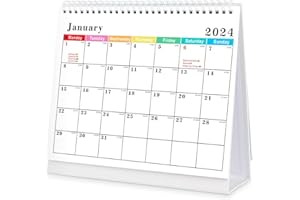 NEWUPZSI Calendario da tavolo 2024 Calendario da scrivania Ufficio 2024 agenda giornaliera mensile con carta spessa, Gen. 2024 - Dic. 2024 per l'organizzazione a casa a scuola Calendario annuale desk calendar