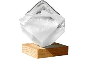 QYEW Barometro Weather Predictor - Innovativa Stazione meteorologica a Forma di cubo in Vetro Tempesta-Stile Nordico, Vetro meteorologico Decorativo per la casa