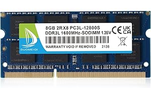 D DUOMEIQI 8GB(1 x 8 GB) DDR3 RAM 1600MHz PC3L-12800S SODIMM DDR3/DDR3L 1,35 V/1,5 V Non-ECC 204 Pines Memory Upgrade Module Laptop Notebook Memoria Kit de Memoria para Ordenador portátil Azul