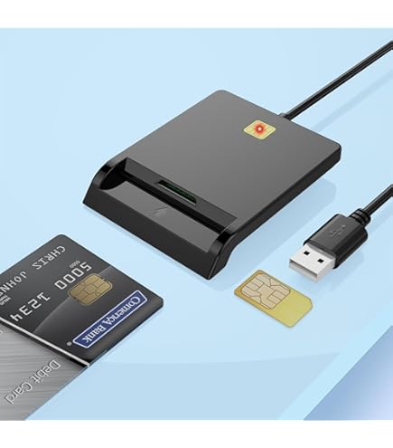EID Kaartlezer USB C en USB A Card Reader E-ID België Plat Model(G2K-5