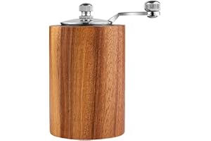 Macina pepe in legno - Smerigliatrice manuale per semi di lino | Mulino per spezie portatile a mano regolabile per ruvidità Mumiao