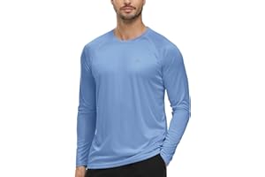 Tyhengta UV Protection T-Shirt Mens Long Sleeve Tops Summer Beach Sun Protection Shirts Quick Dry Rash Guard Shirts