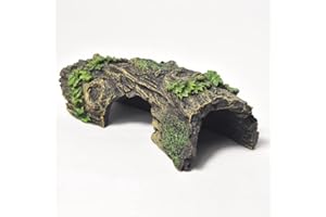 fazhongfa Aquarium Dekorationen kleine und mittlere Aquarium Dekoration künstliche Hohle Baumstamm Harz Verzierung für Reptilienversteck oder Betta Fisch Schwimmhabitat Höhle