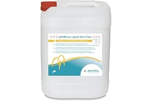 Bayrol pH-Minus Liquid Anti Calc 20 L - Concentrado líquido para Reducir el pH por Encima de 7,4 en Piscinas privadas, Evita la acumulación de Cal. Blanco