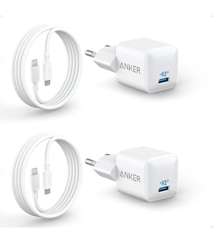 Anker 47W USB C-oplader, 523 (Nano 3), GaN compacte 2-poorts snellader voor iPhone 15/15 Plus/15 Pro/15 Pro Max/14, Galaxy, Pixel 4/3, iPad/iPad Mini ( kabel niet inbegrepen