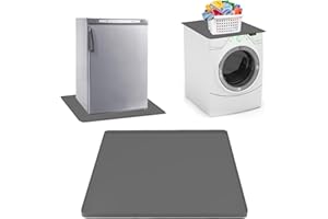 LANZLC Kühlschrankmatte, 60x60cm Silikon Kühlschrankmatten mit Erhöhtem Rand, Bodenmatte Kühlschrank Tropfschale Wiederverwendbare Bodenschutz Gefriermatte für Kühlschrank Waschmaschine Weinschrank