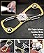 Produktbild edc Hände Spinner zappeln Spielzeug – Flaschenöffner – Bonus USB kostenpflichtig Mini Taschenlampe – Karabiner D-Ring Schlüsselanhänger – langlebig Metall mit hoher glatten Speed Stress Relief Erwachsene Kinder, Büro Schreibtisch Gadget – Preis XES, gold