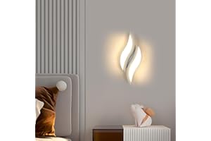 Dorlink Applique da Parete Interno, Plafoniera LED Parete, Lampada da Parete, Applique Camera da Letto Moderno, 3000K Bianca Fredda, Appliques Foglia per Corridoio, Soggiorno, Scala, Bagno 12W