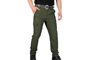 KOBILEE Pantaloni Impermeabili Uomo Stretch Termici Antistrappo Pantaloni da Caccia Softshell Elasticizzati Pantaloni Montagna Sportiva con Tasche Pantaloni Trekking Leggeri Pantaloni da Lavoro