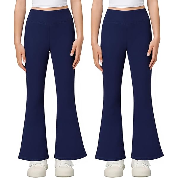 Legging Taille Haute Pour Fille – Pantalon De Sport Décontracté, été, Noir/beige/marine, Tailles 5-14 Ans