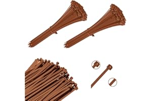 Viceree 200 Bridas Plastico Universales MARRON – 3.6x200mm- Bridas Para Cables Duraderas Y Resistentes – Bridas De Plastico Para Organización Y Gestión De Cables, Bridas Marrón