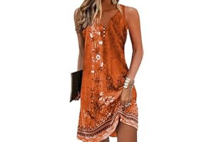 Yeenily Mujer Vestido Cuello Redondo Manga Larga Imprimir Túnicas Mini Ajustado Casual Vintage Otoño Vestir