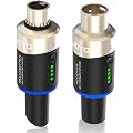 JOYO Système de Microphone sans Fil 5,8 GHz 4 canaux XLR (MW-1A) | Adaptateur émetteur‑récepteur pour micro dyn./cond. (alim. fantôme) – Live Sound, studio, église, Audio Mixer, PA System