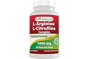 Best Naturals L-Arginine L-Citrulline Complex 1000 mg 120 Tablets