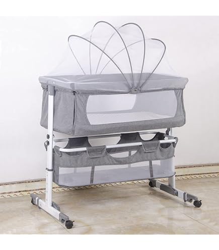 Lit Cododo Bébé électrique Nine Point Nine - Balancement Automatique - Bluetooth - Télécommande - Gris