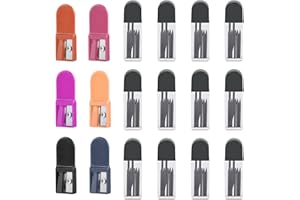 CYIOU 100 Stück Zirkelminen Tischler Bleistift Ersatz Bleiminen für Zirkel mit 2 Bleistiftspitzern für Mathematisches Zeichnen oder Holzarbeiten Konstruktions Markierungen usw (2 mm)