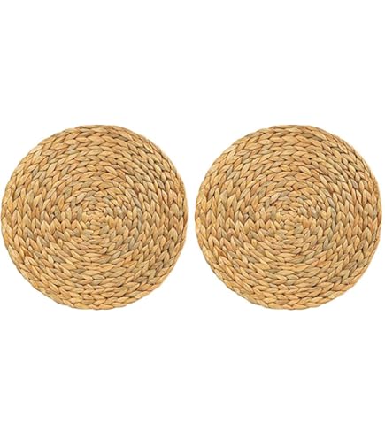 Coussinets Isolants En Rotin 7 Pouces, Sous-Verres En Rotin Tissé À La Main - Assiettes De Base