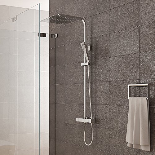 Duschsystem inkl. Thermostat Duschkopf 30x30cm Handbrause Duscharmatur Dusche