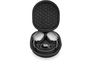 ‎PHD KEISI Smart Case für Apple AirPods Max unterstützt den Schlafmodus, Hartschalen-Organizer, tragbare Reiseabdeckung, Aufbewahrungstasche (schwarz)